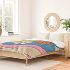 Groovy Colorful Retro Floral Daydream 60s 70s Flower Abstract Duvet Cover Gallery Image 2