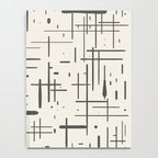 Mid-Century Modern Kinetikos Pattern in Charcoal Gray and Cream Notebook Gallery Image 4