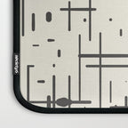 Mid-Century Modern Kinetikos Pattern in Charcoal Gray and Cream Laptop Sleeve Gallery Image 3