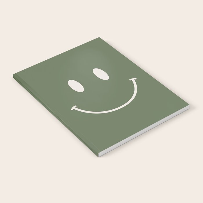 Smile Muted Green Notebook Gallery Image 1