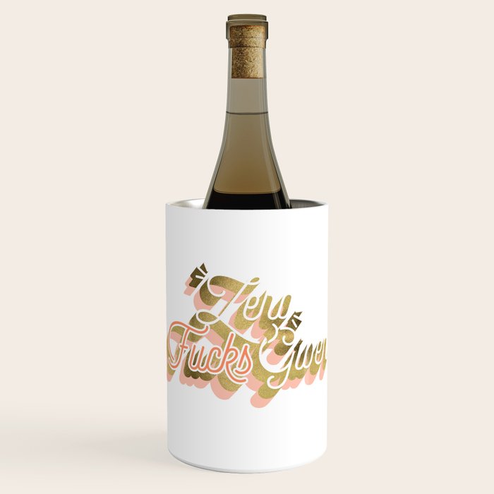 Zero F*cks Given - Blush & Gold Palette Wine Chiller Gallery Image 1