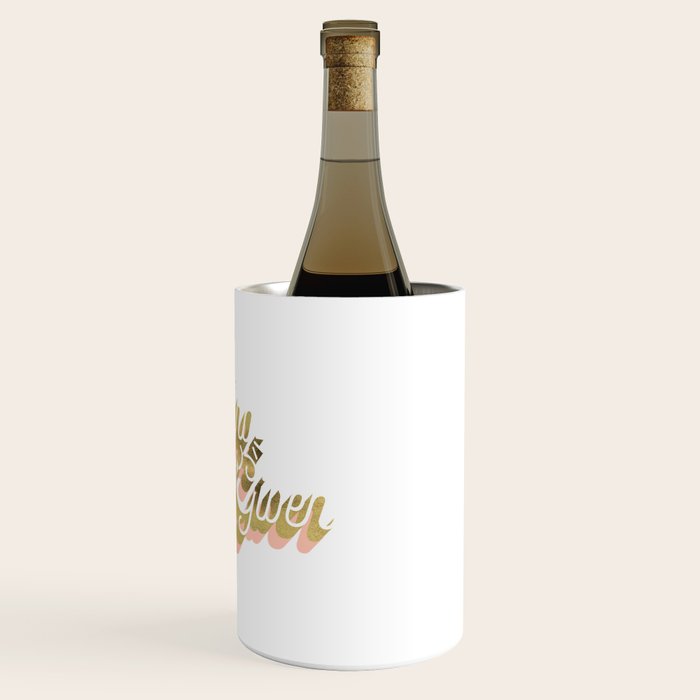 Zero F*cks Given - Blush & Gold Palette Wine Chiller Gallery Image 3