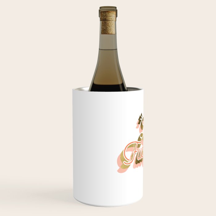 Zero F*cks Given - Blush & Gold Palette Wine Chiller Gallery Image 2