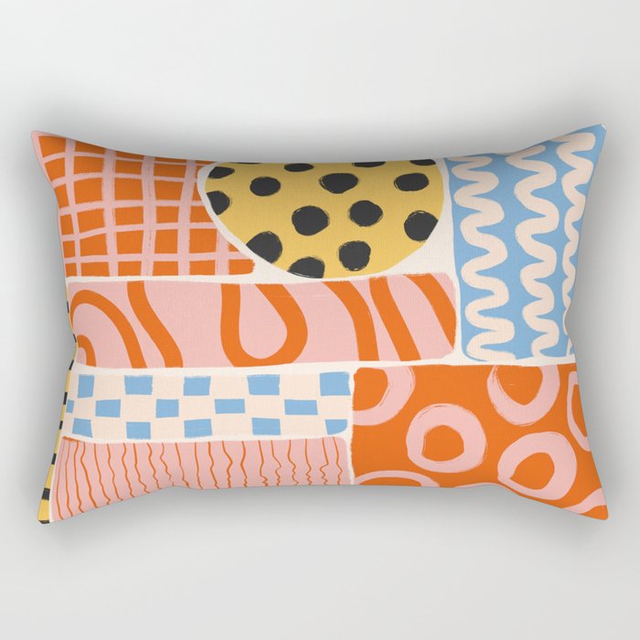 Mid Century Collage | PATTERN 03: The Retro Edition Rectangular Pillow Gallery Image 2