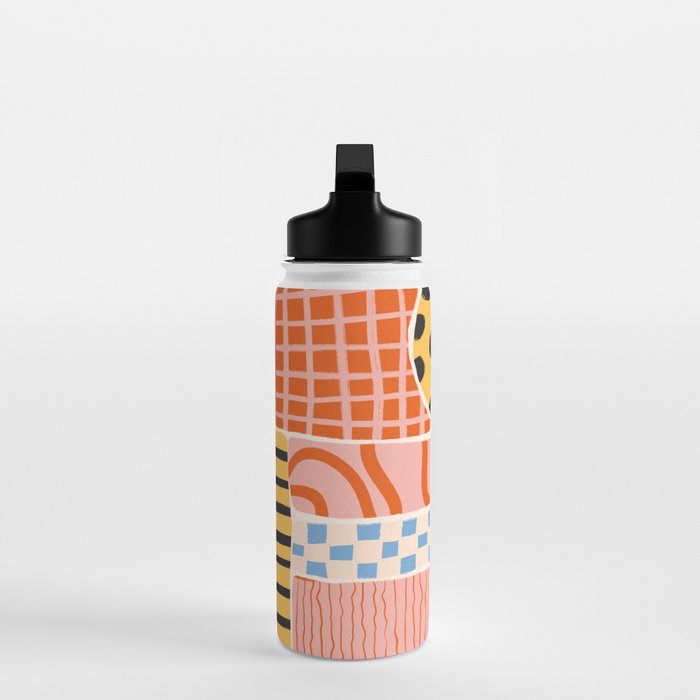 Mid Century Collage | PATTERN 03: The Retro Edition Water Bottle Gallery Image 3