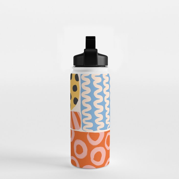 Mid Century Collage | PATTERN 03: The Retro Edition Water Bottle Gallery Image 2