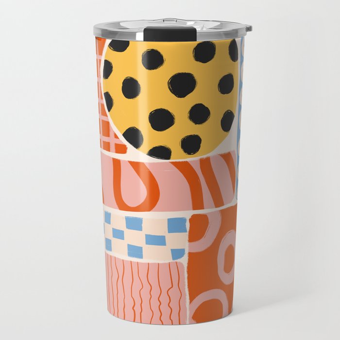 Mid Century Collage | PATTERN 03: The Retro Edition Travel Mug Gallery Image 1