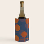 blue and orange midcentury dots pattern Wine Chiller Gallery Image 2