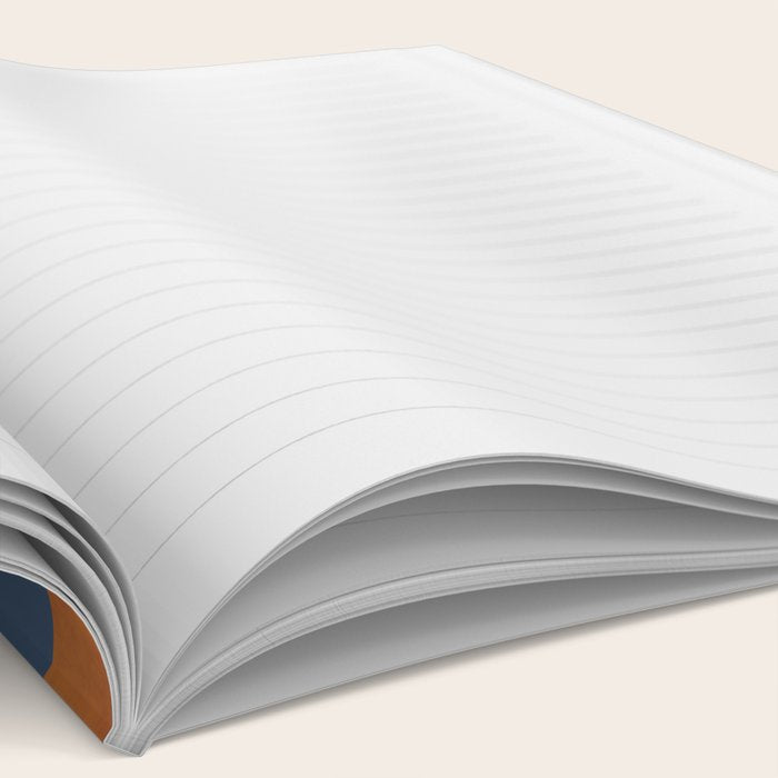 blue and orange midcentury dots pattern Notebook Gallery Image 2