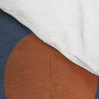 blue and orange midcentury dots pattern Comforter Gallery Image 4