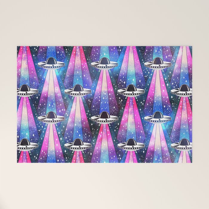 Cosmic UFO Welcome Mat Gallery Image 1