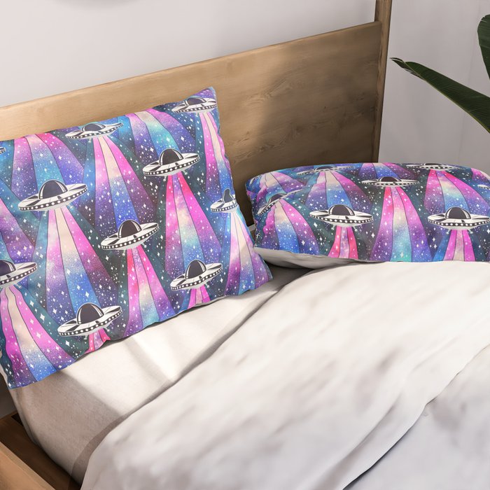 Cosmic UFO Pillow Sham Gallery Image 2