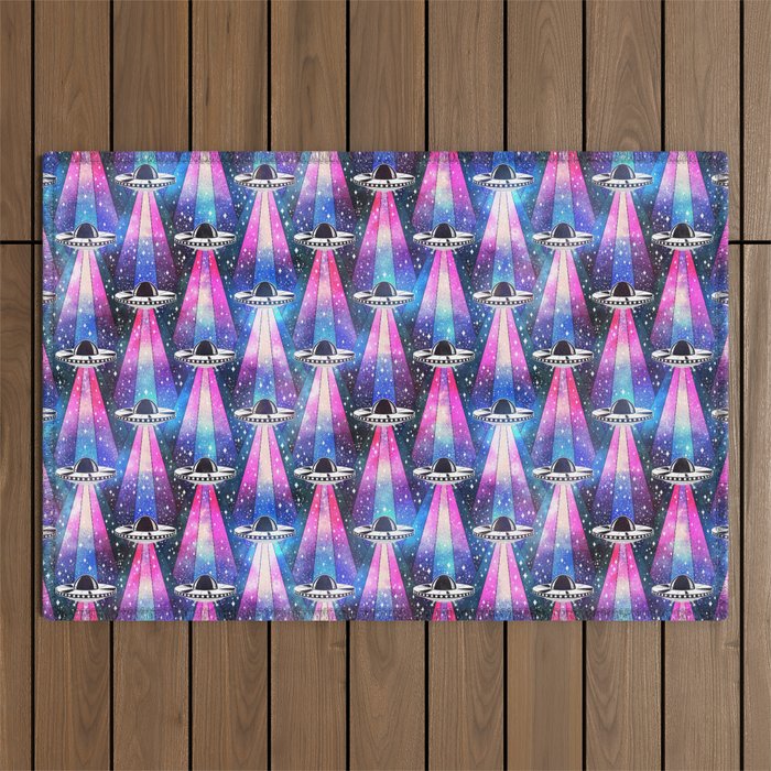 Cosmic UFO Outdoor Rug Gallery Image 1