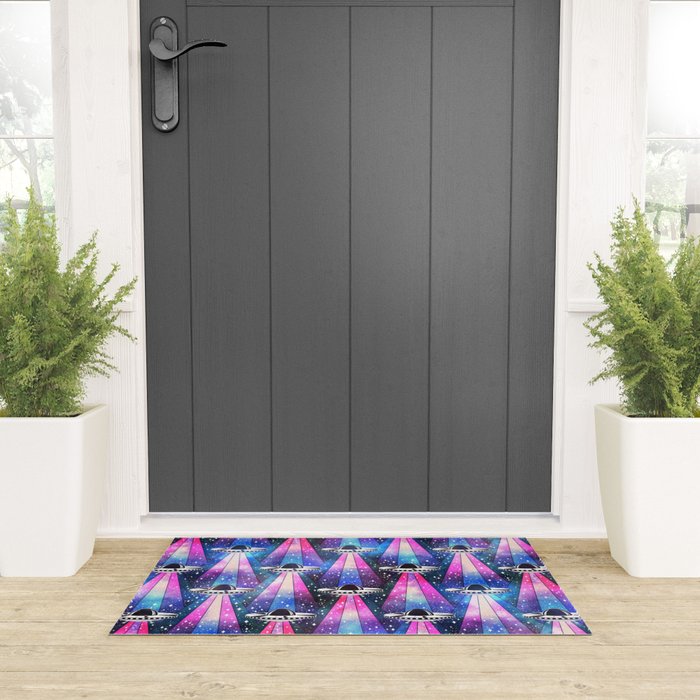 Cosmic UFO Welcome Mat Gallery Image 3