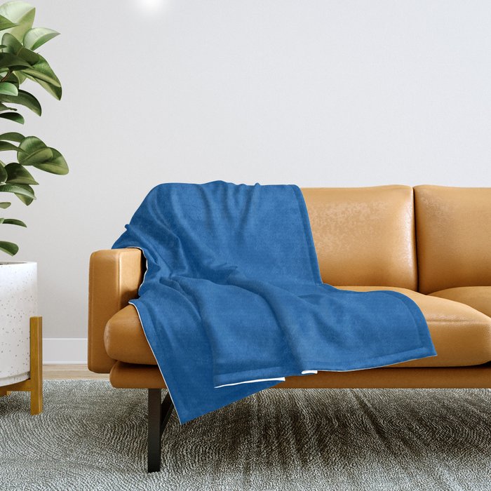 Sapphire Blue Throw Blanket Gallery Image 1