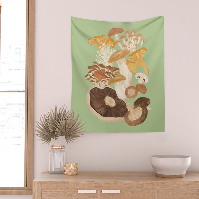 Mushrooms Wall Tapestry Gallery Image 2