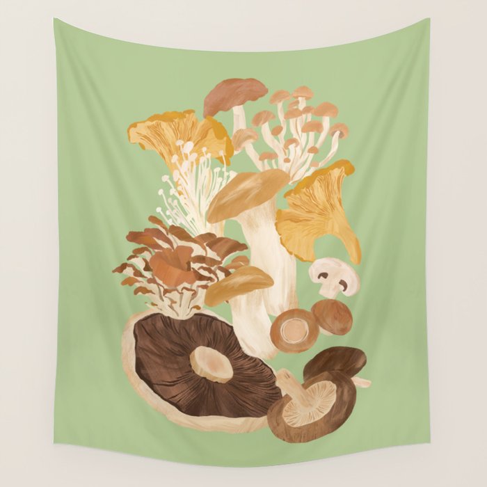 Mushrooms Wall Tapestry Gallery Image 4