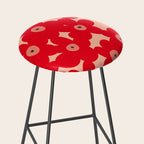 Red flower pattern  Stool Gallery Image 2
