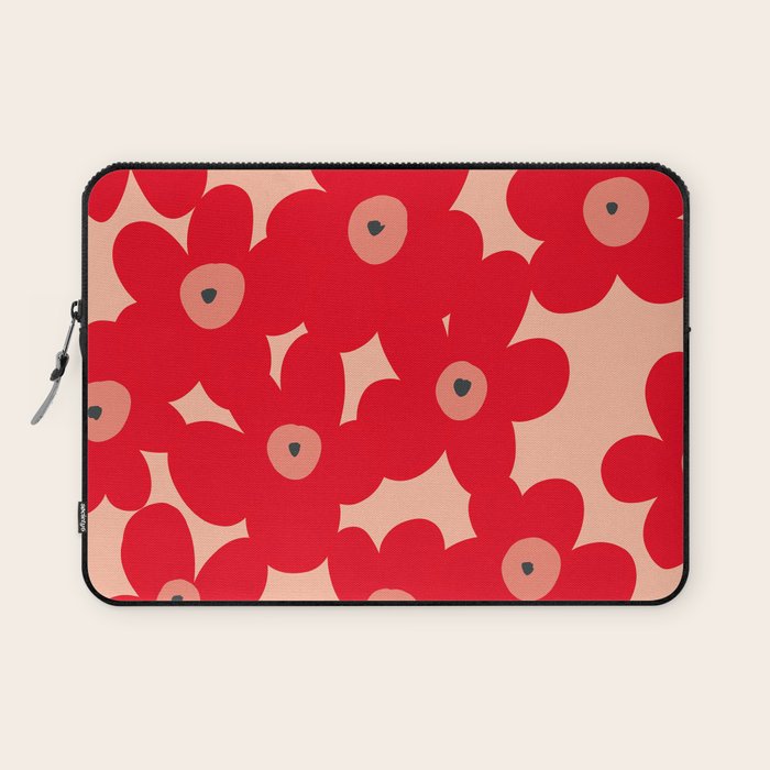 Red flower pattern  Laptop Sleeve Gallery Image 1
