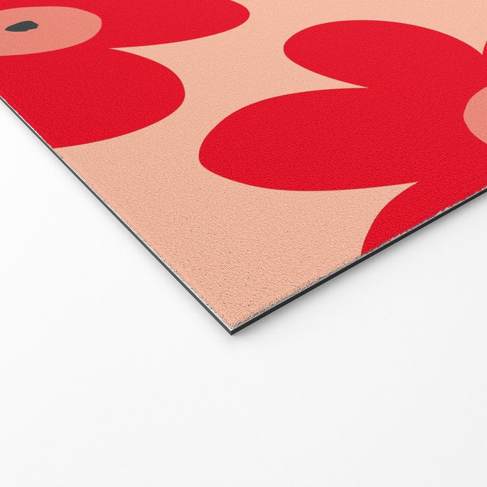 Red flower pattern  Welcome Mat Gallery Image 2