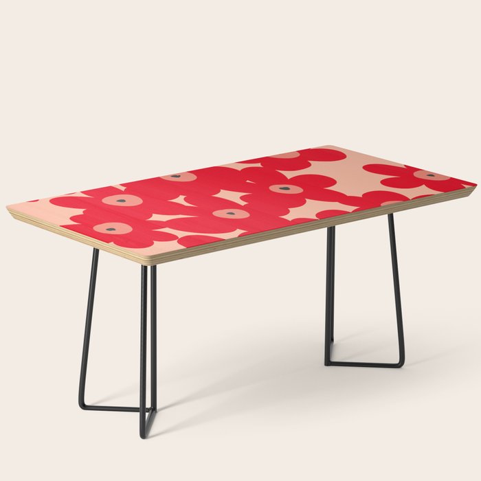 Red flower pattern  Coffee Table Gallery Image 1