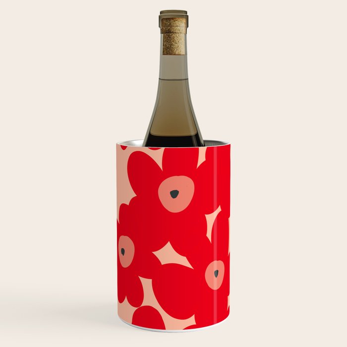 Red flower pattern  Wine Chiller Gallery Image 2