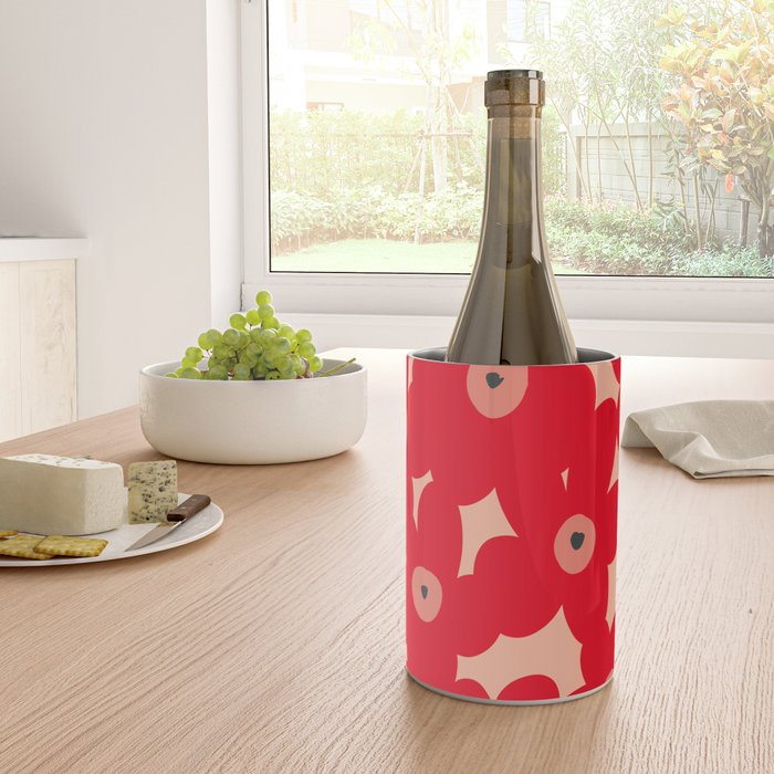 Red flower pattern  Wine Chiller Gallery Image 4