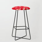 Red flower pattern  Stool Gallery Image 1