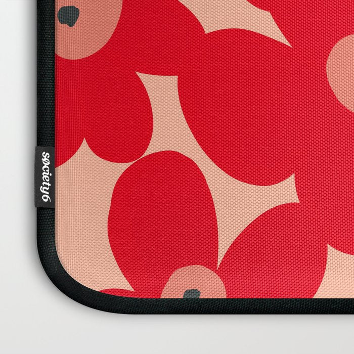 Red flower pattern  Laptop Sleeve Gallery Image 3