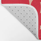 Red flower pattern  Bath Mat Gallery Image 2