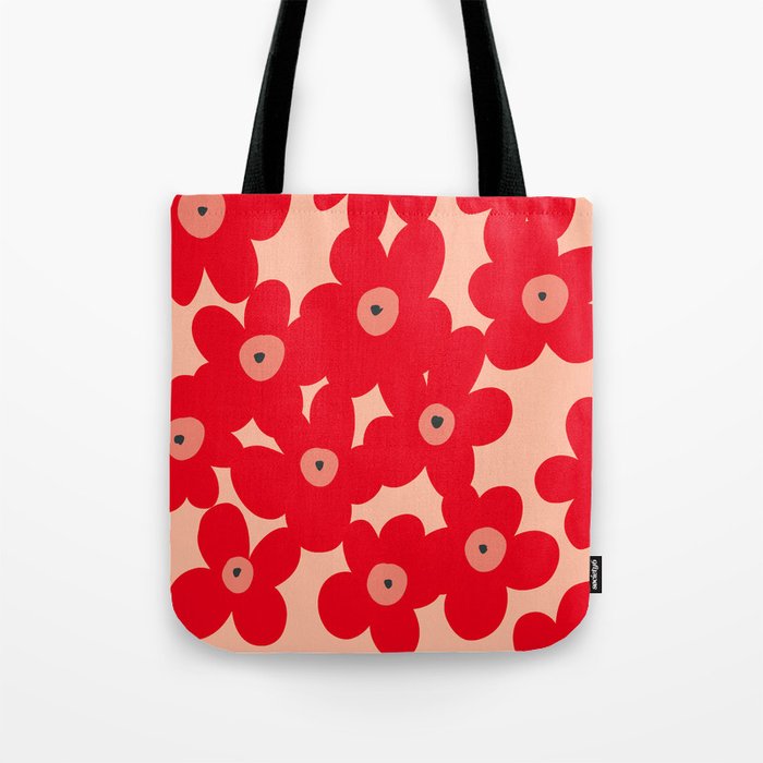 Red flower pattern  Tote Bag Gallery Image 1