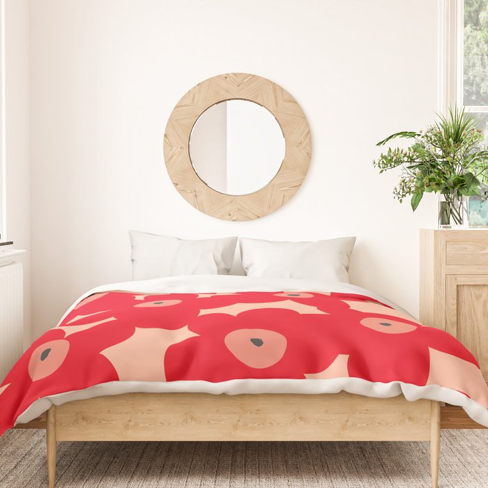 Red flower pattern  Duvet Cover Gallery Image 3