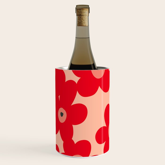 Red flower pattern  Wine Chiller Gallery Image 3