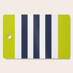 Modern Classy Navy Blue Lime Green STRIPES Cutting Board Gallery Image 1