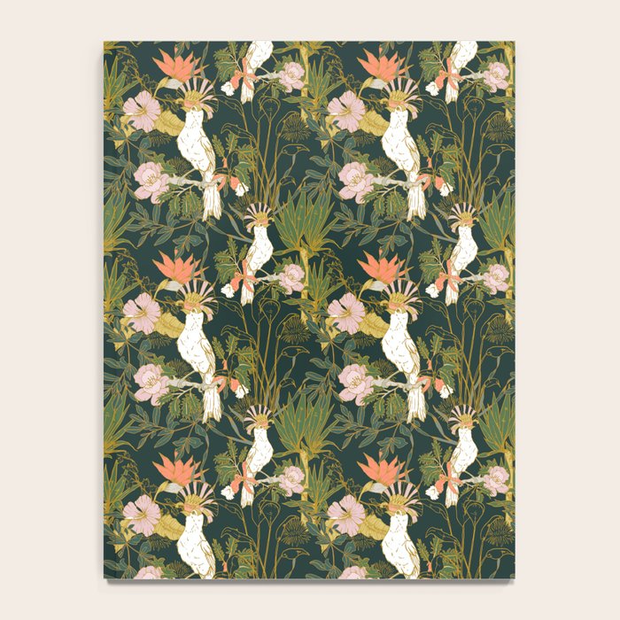 Drawing of exotic birds in the dark jungle Notebook Gallery Image 4