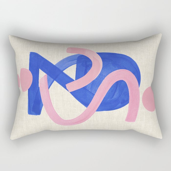 Blue Moon Bounce Rectangular Pillow Gallery Image 1