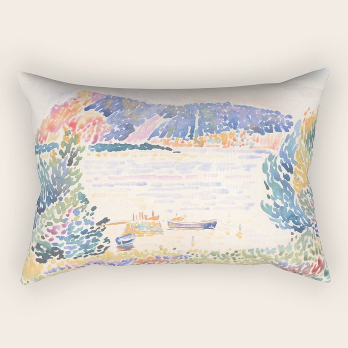 Cap NeÌgre by Henri-Edmond Cross 1909 French Cottage Mountain Country and Farmhouse Aesthetic Rectangular Pillow Gallery Image 1