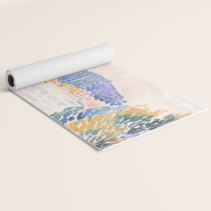 Cap NeÌgre by Henri-Edmond Cross 1909 French Cottage Mountain Country and Farmhouse Aesthetic Yoga Mat Gallery Image 2