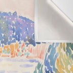 Cap NeÌgre by Henri-Edmond Cross 1909 French Cottage Mountain Country and Farmhouse Aesthetic Wall Tapestry Gallery Image 3