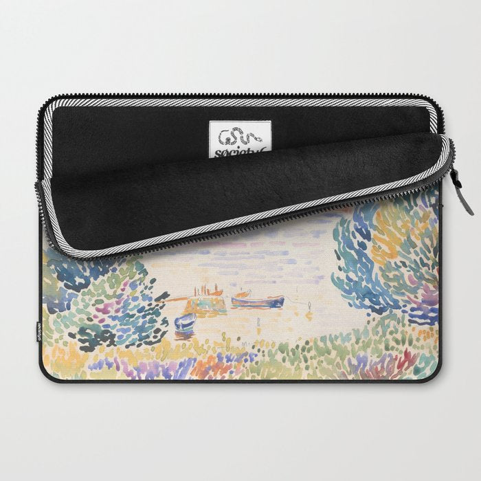 Cap NeÌgre by Henri-Edmond Cross 1909 French Cottage Mountain Country and Farmhouse Aesthetic Laptop Sleeve Gallery Image 2