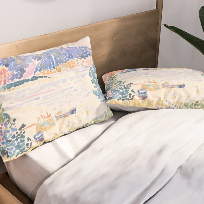 Cap NeÌgre by Henri-Edmond Cross 1909 French Cottage Mountain Country and Farmhouse Aesthetic Pillow Sham Gallery Image 2