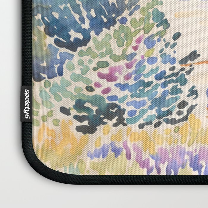 Cap NeÌgre by Henri-Edmond Cross 1909 French Cottage Mountain Country and Farmhouse Aesthetic Laptop Sleeve Gallery Image 3