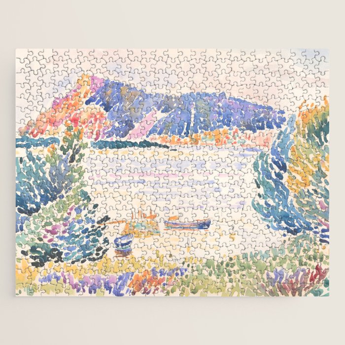 Cap NeÌgre by Henri-Edmond Cross 1909 French Cottage Mountain Country and Farmhouse Aesthetic Jigsaw Puzzle Gallery Image 1