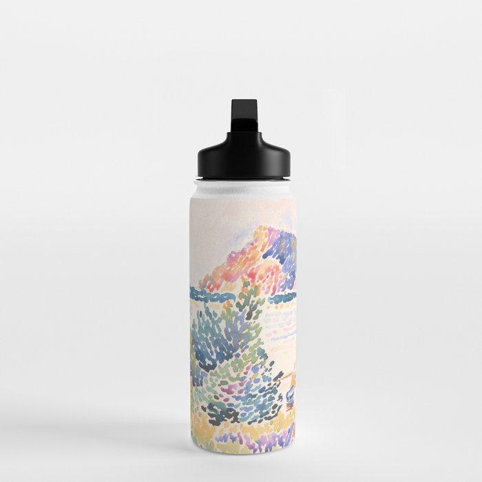 Cap NeÌgre by Henri-Edmond Cross 1909 French Cottage Mountain Country and Farmhouse Aesthetic Water Bottle Gallery Image 3