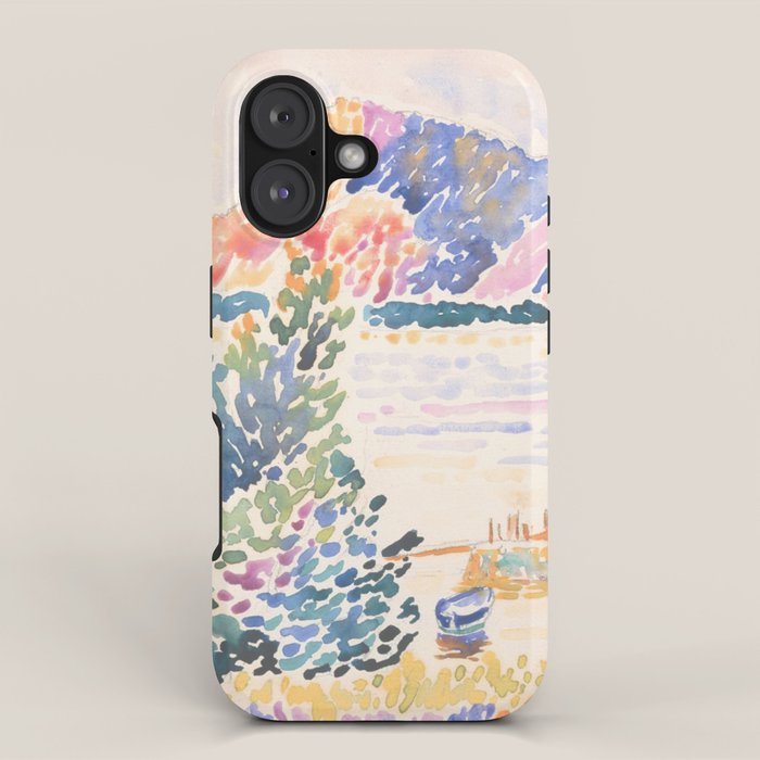 Cap NeÌgre by Henri-Edmond Cross 1909 French Cottage Mountain Country and Farmhouse Aesthetic iPhone Case Gallery Image 1