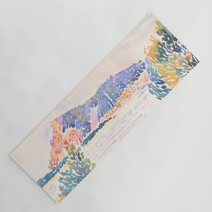 Cap NeÌgre by Henri-Edmond Cross 1909 French Cottage Mountain Country and Farmhouse Aesthetic Yoga Mat Gallery Image 1