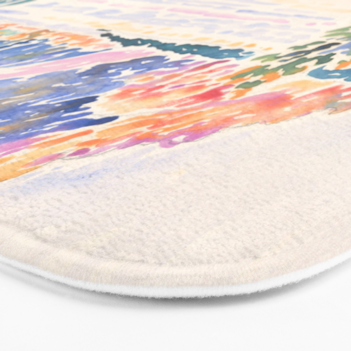 Cap NeÌgre by Henri-Edmond Cross 1909 French Cottage Mountain Country and Farmhouse Aesthetic Bath Mat Gallery Image 3