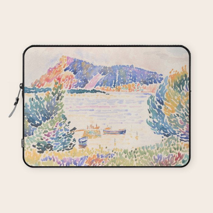 Cap NeÌgre by Henri-Edmond Cross 1909 French Cottage Mountain Country and Farmhouse Aesthetic Laptop Sleeve Gallery Image 1