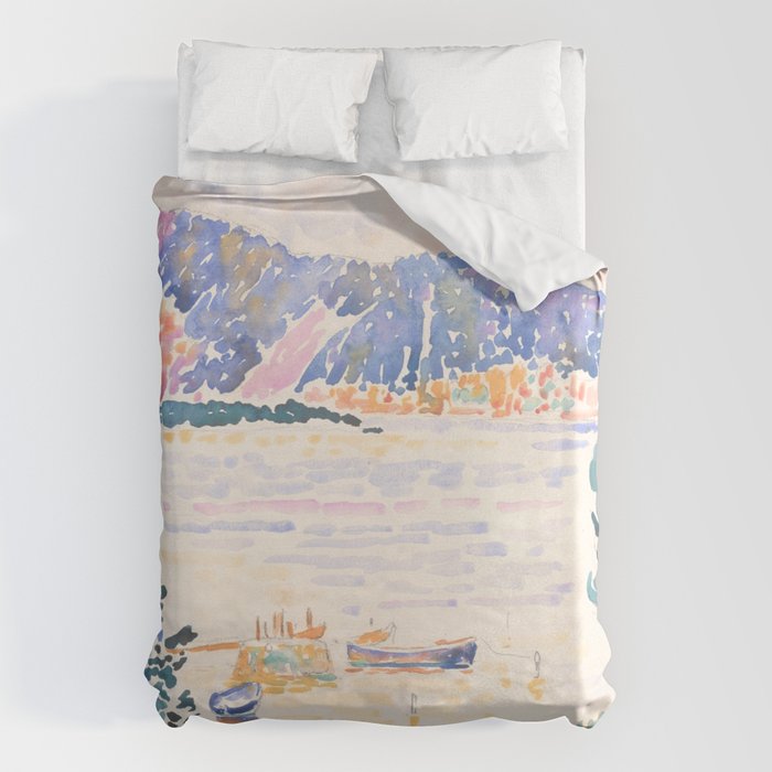 Cap NeÌgre by Henri-Edmond Cross 1909 French Cottage Mountain Country and Farmhouse Aesthetic Duvet Cover Gallery Image 6