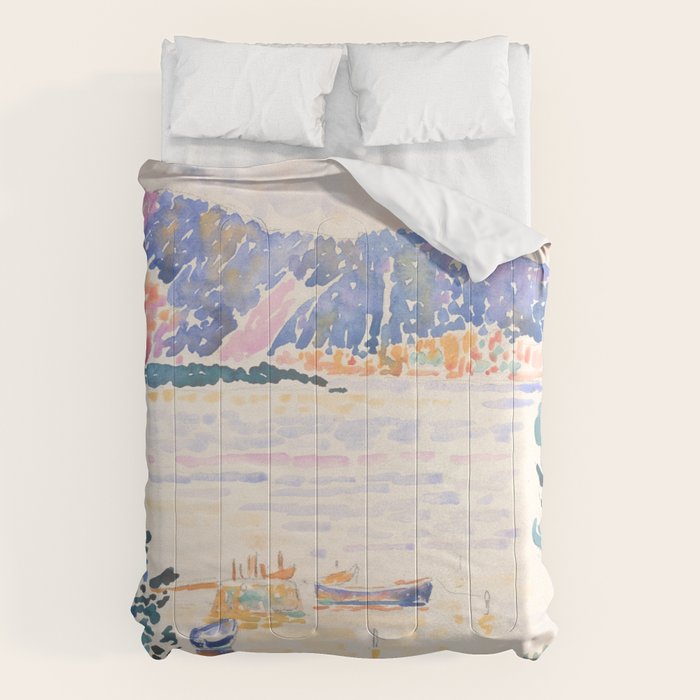 Cap NeÌgre by Henri-Edmond Cross 1909 French Cottage Mountain Country and Farmhouse Aesthetic Comforter Gallery Image 6